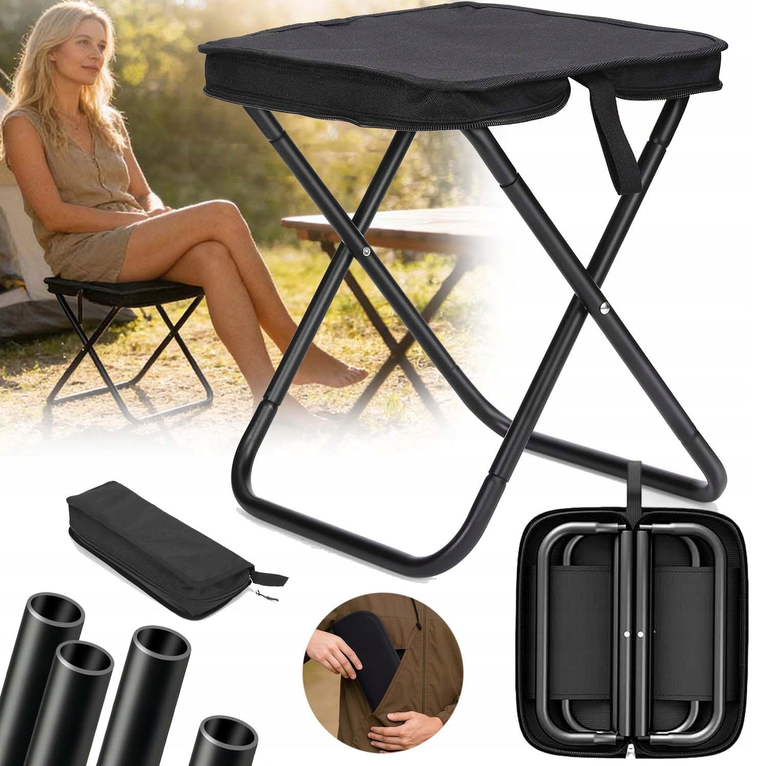 STOOL TOURIST STOOL FISHING CHAIR FOLDING LIGHTWEIGHT