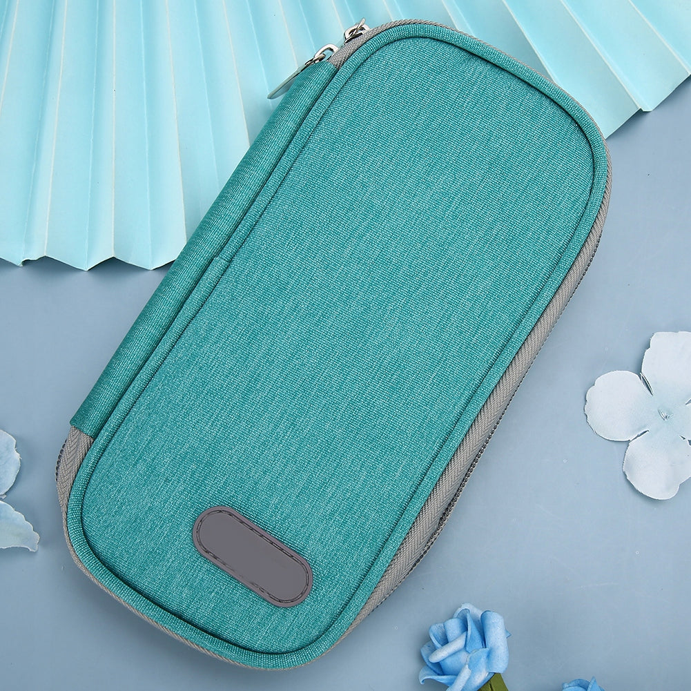 STORAGE BAG FOR REFRIGERATED INSULIN 21X11,5X3 CM GREEN Medical device no