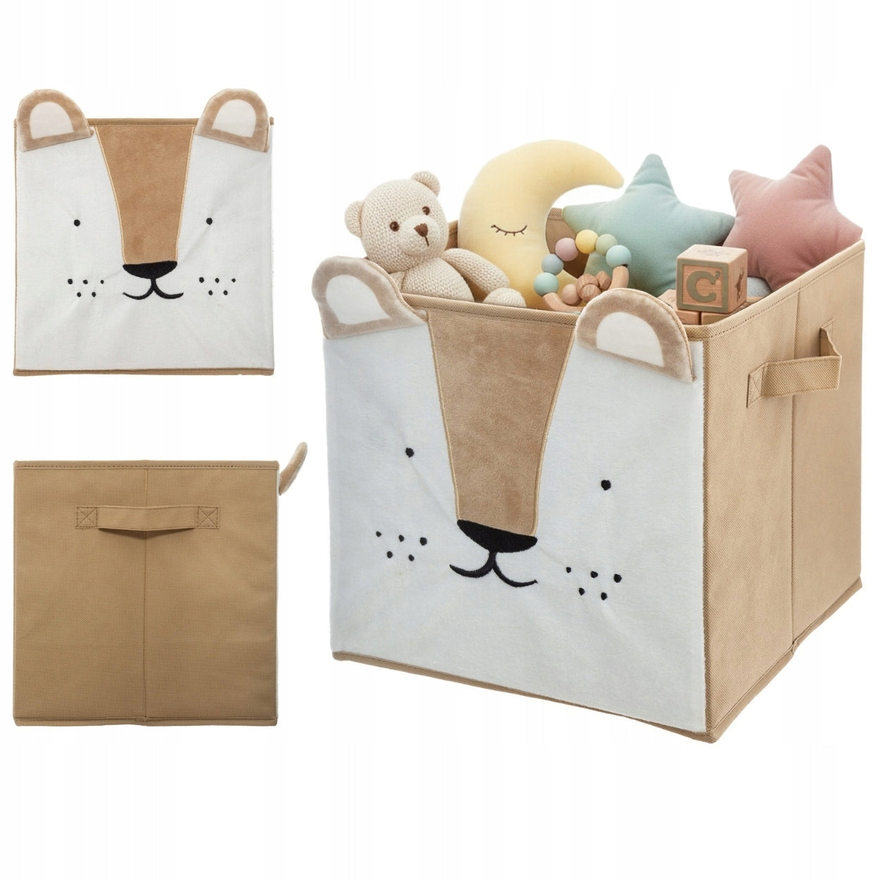 STORAGE CONTAINER TOY BASKET ORGANIZER FOR CHILDREN 29X29X29 CM
