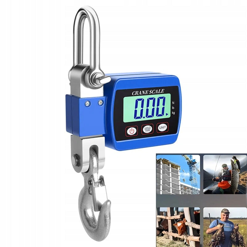 STORAGE CRANE HOOK SCALE HANGING HUNTER LCD BATTERY OPERATED 500kg