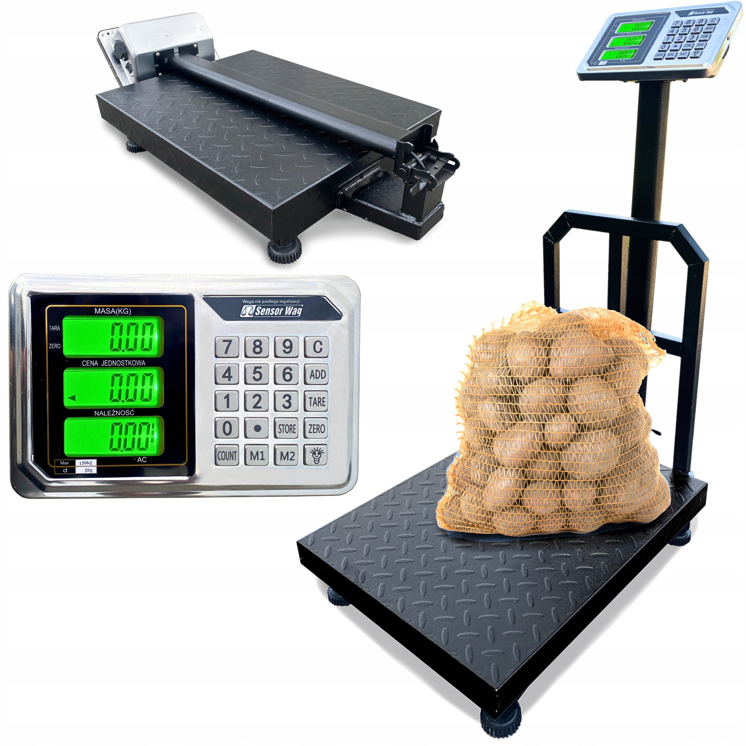 STORAGE SCALE UP TO 300kg 45X60CM WITH ELECTRONIC PLATFORM BACKREST