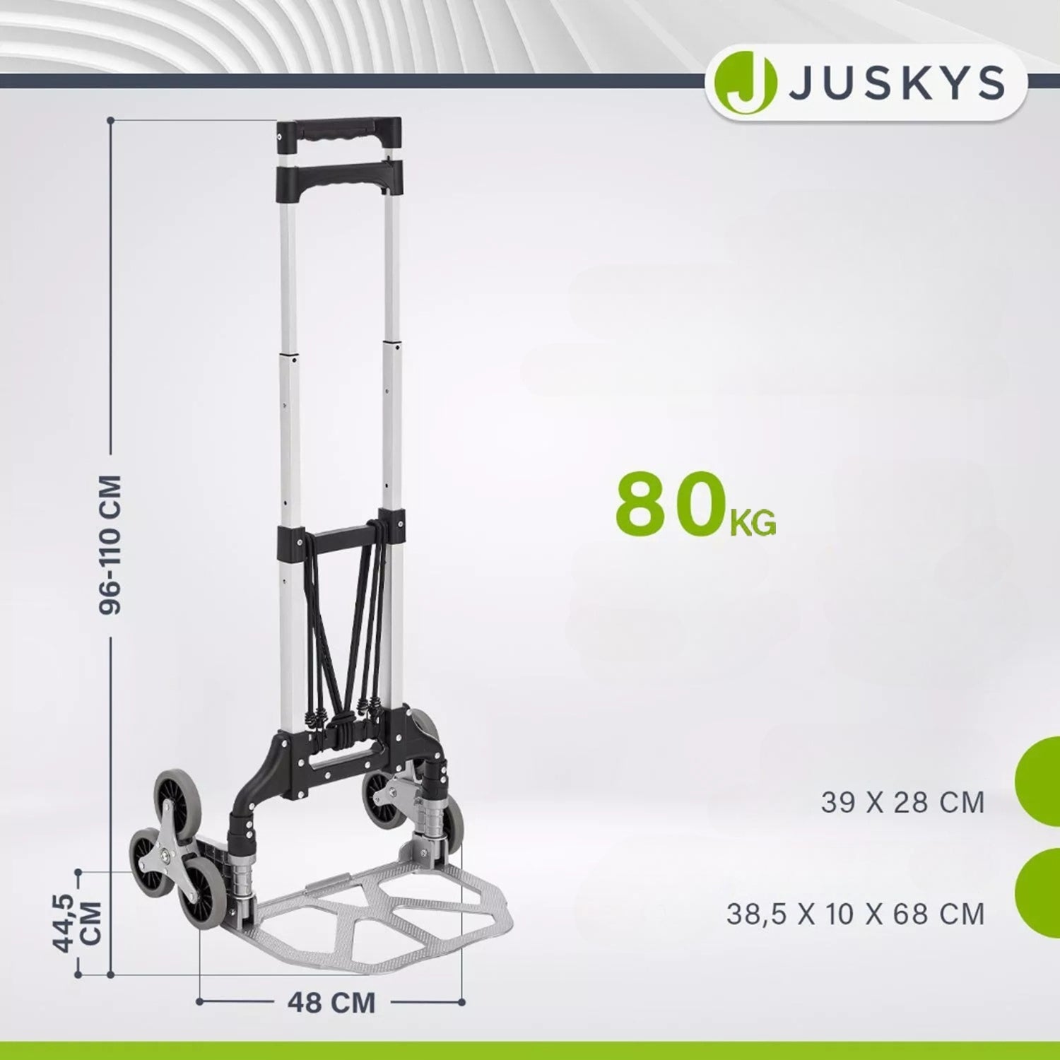 STORAGE TROLLEY UP TO 80 KG FOR STAIRS MOVING FOLDING Packaging status original