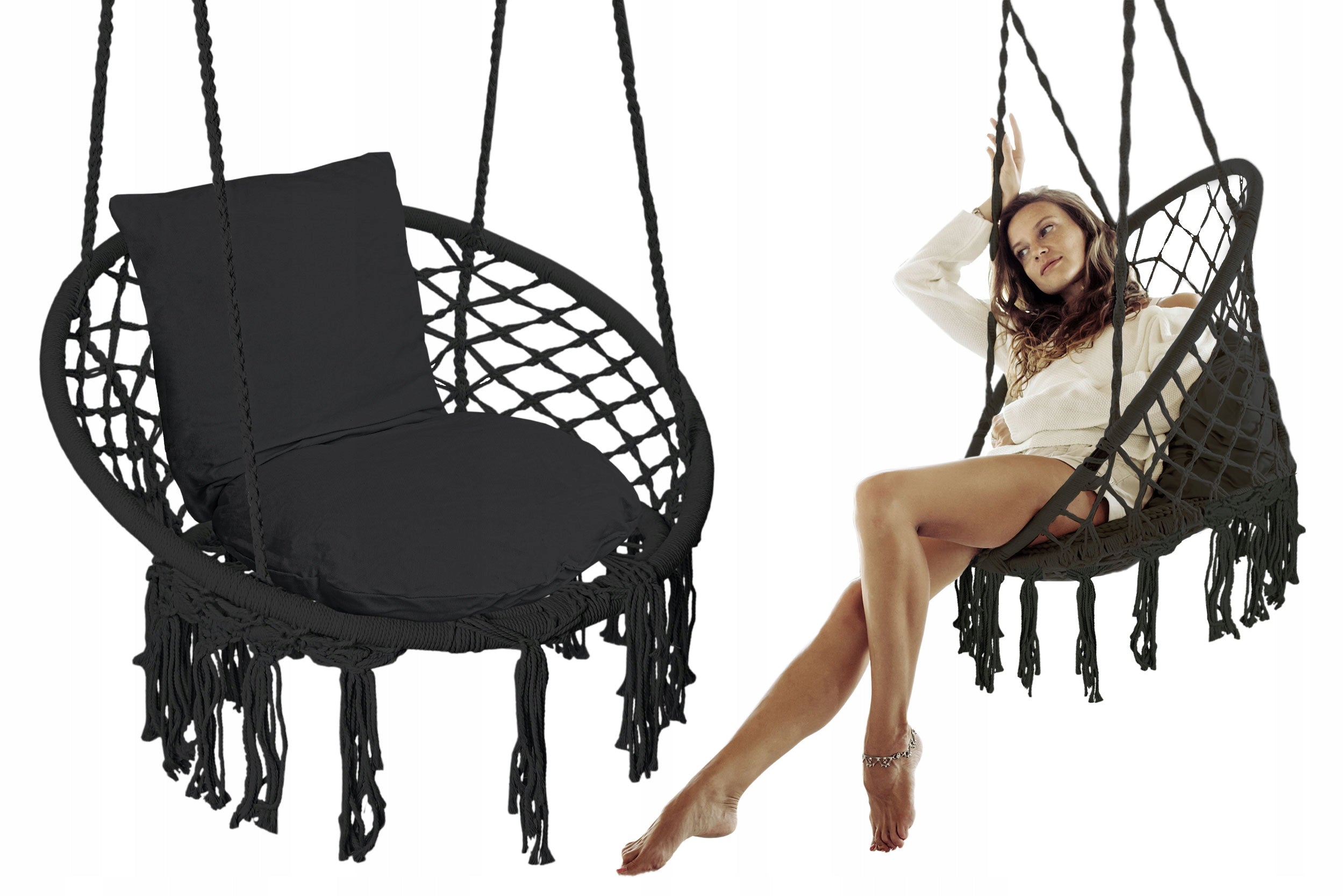 STORK HANGING CHAIR GARDEN SWING NEST WITH CUSHION FOR GARDEN HOME Packaging status original