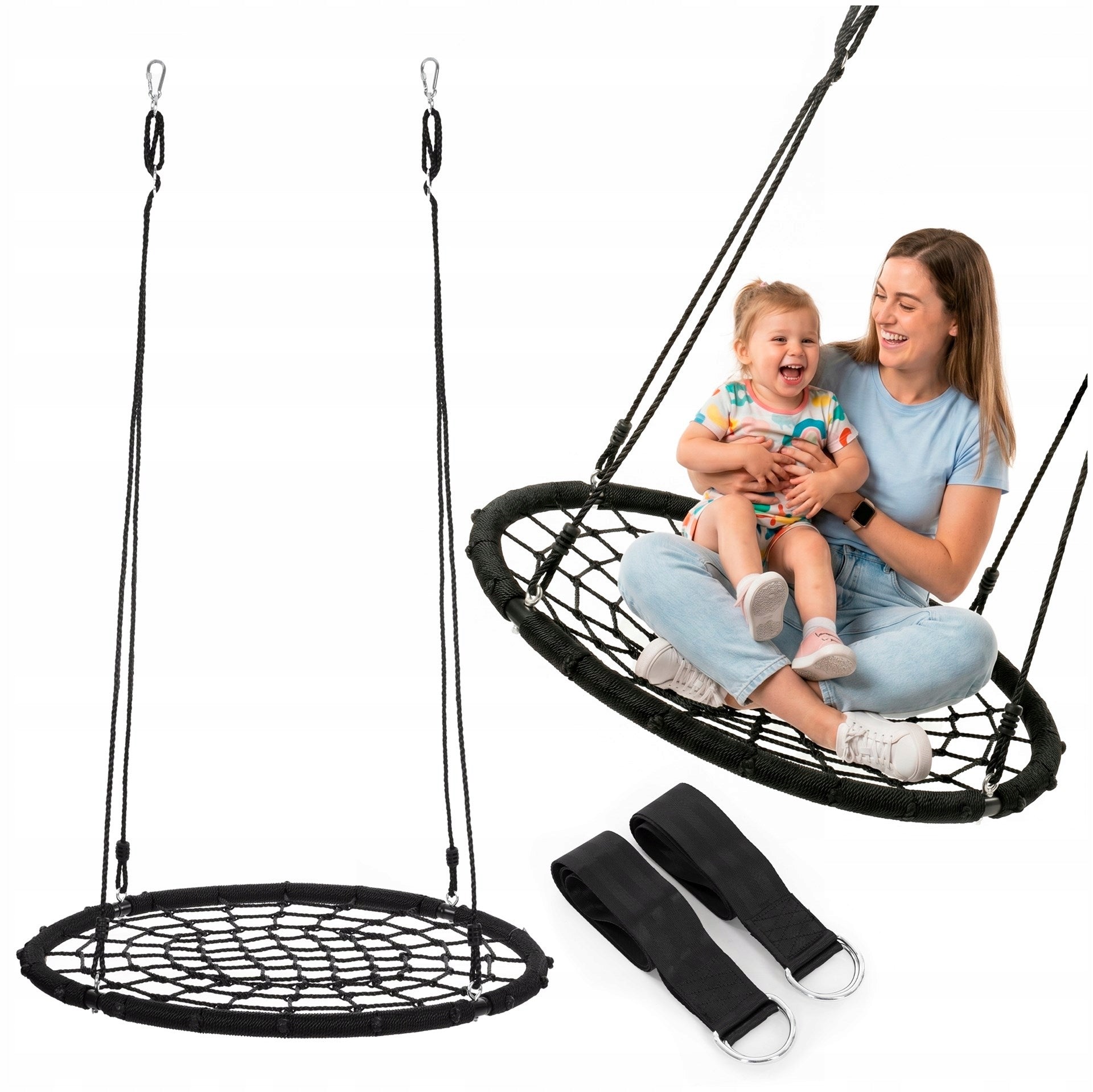 STORK NEST GARDEN SWING FOR CHILDREN 100cm LARGE STRONG 120kg XXL