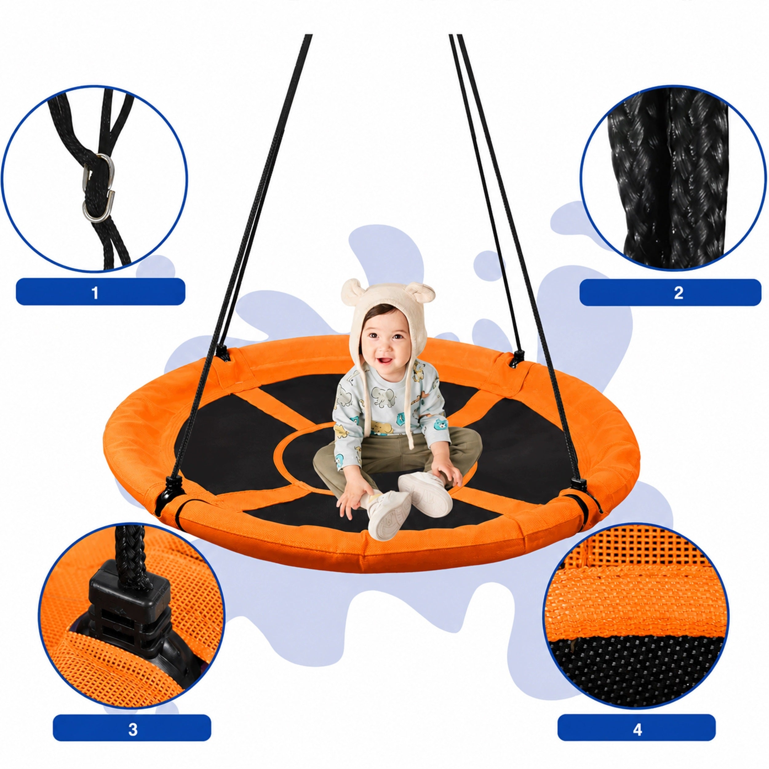 STORK NEST GARDEN SWING FOR CHILDREN 100cm LARGE STRONG 150kg XXL Packaging status original