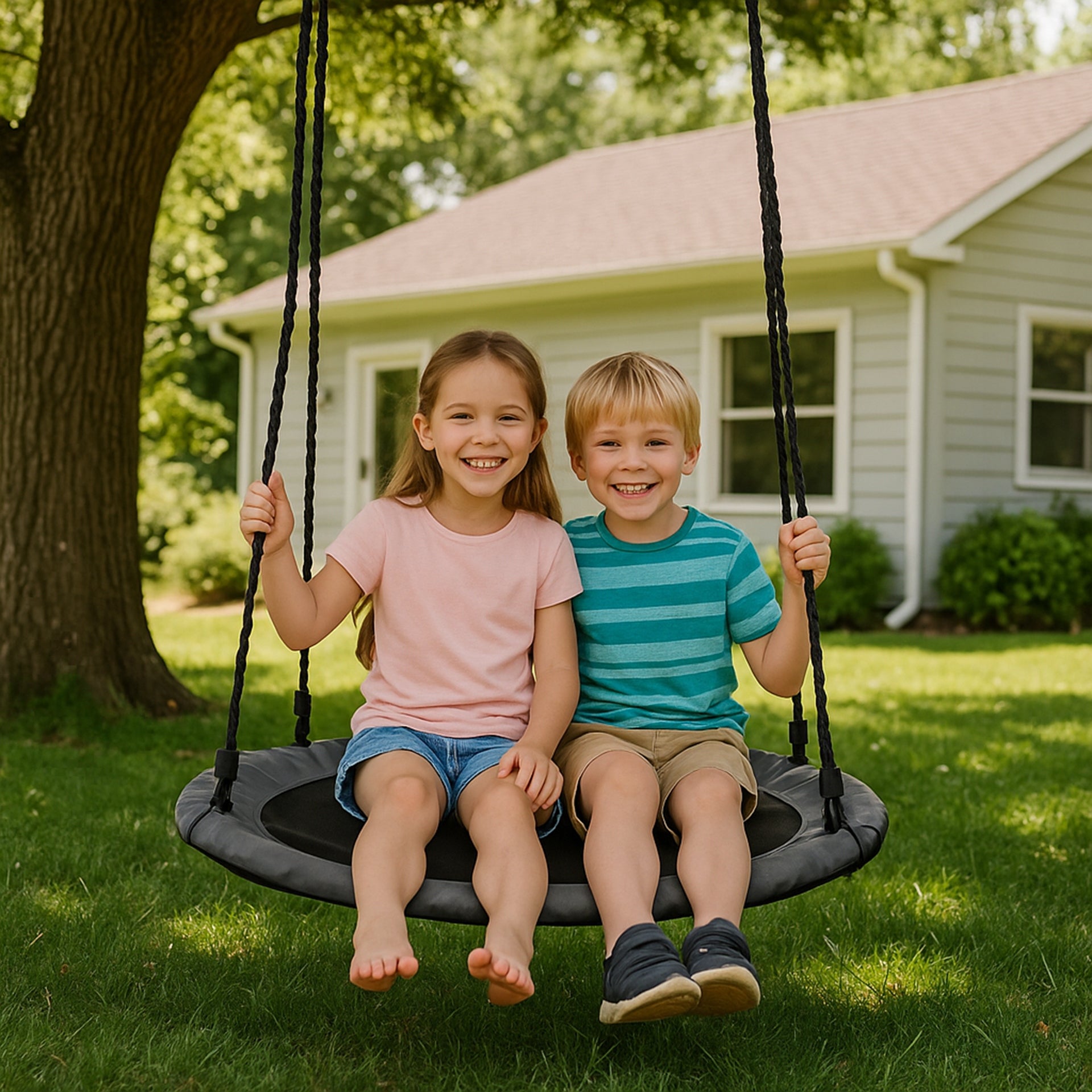 STORK NEST GARDEN SWING FOR CHILDREN 110cm LARGE STRONG 150kg XXL Packaging status original