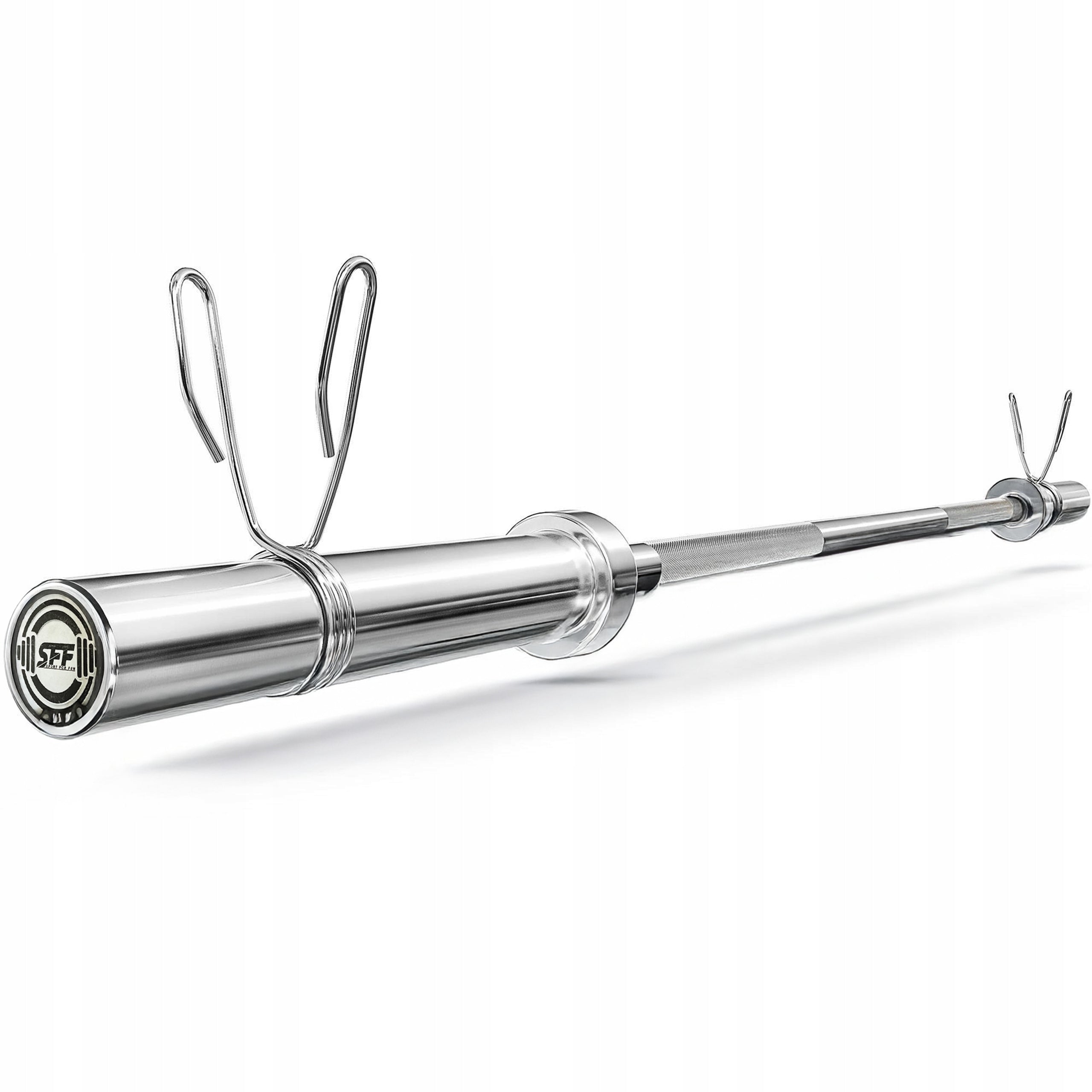 STRAIGHT GRIFFIN OLYMPIC SMOOTH 220CM 50MM BARBELL CHROME FREEBIE CLAMPS