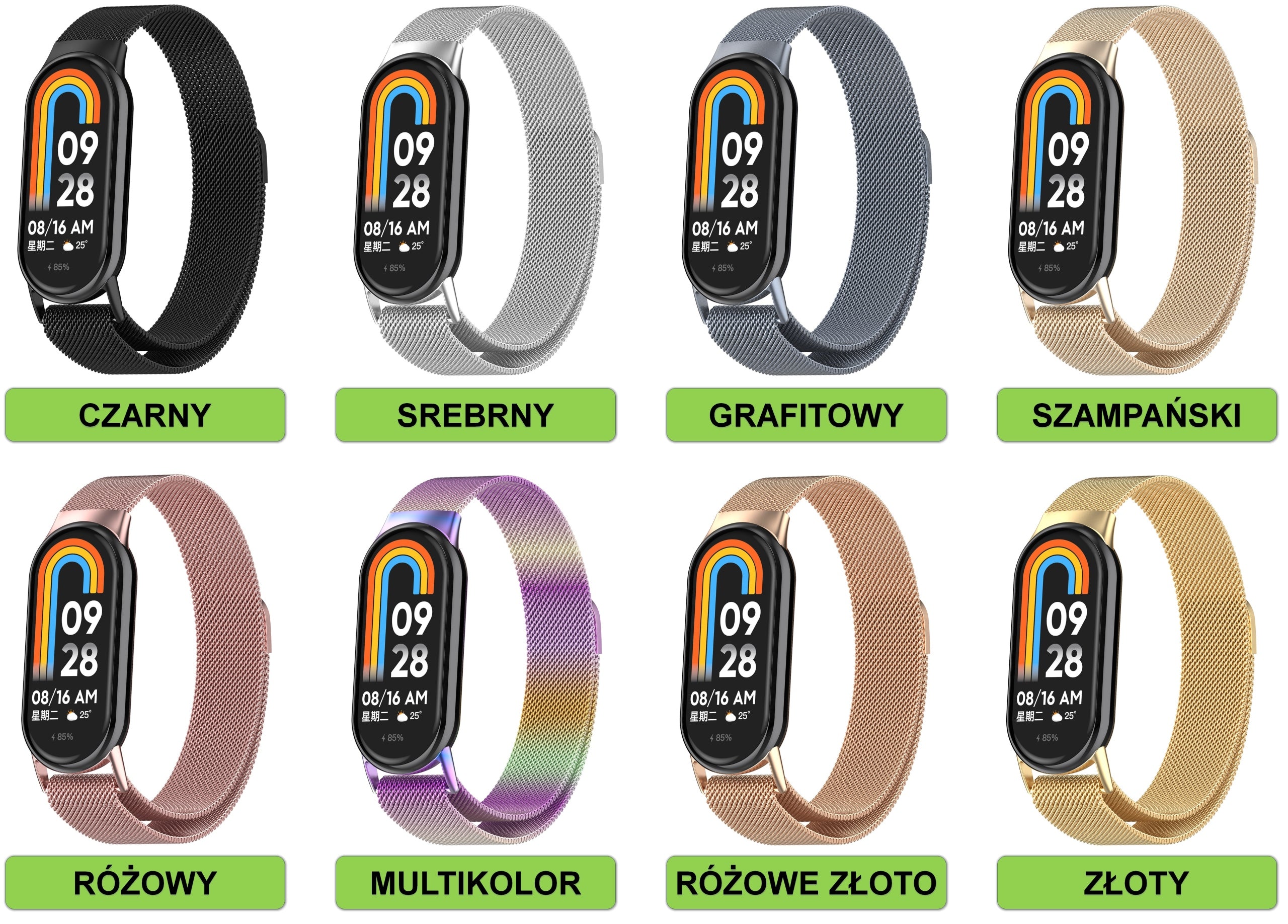 STRAP BAND BRACELET FOR XIAOMI MI SMART BAND 8/9/10 | 8 SUPER COLORS Packaging status original