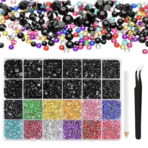 STRAS STONES RESIN 36000 PCS. 2 6MM MULTICOLOR FOR NAILS Brand no brand