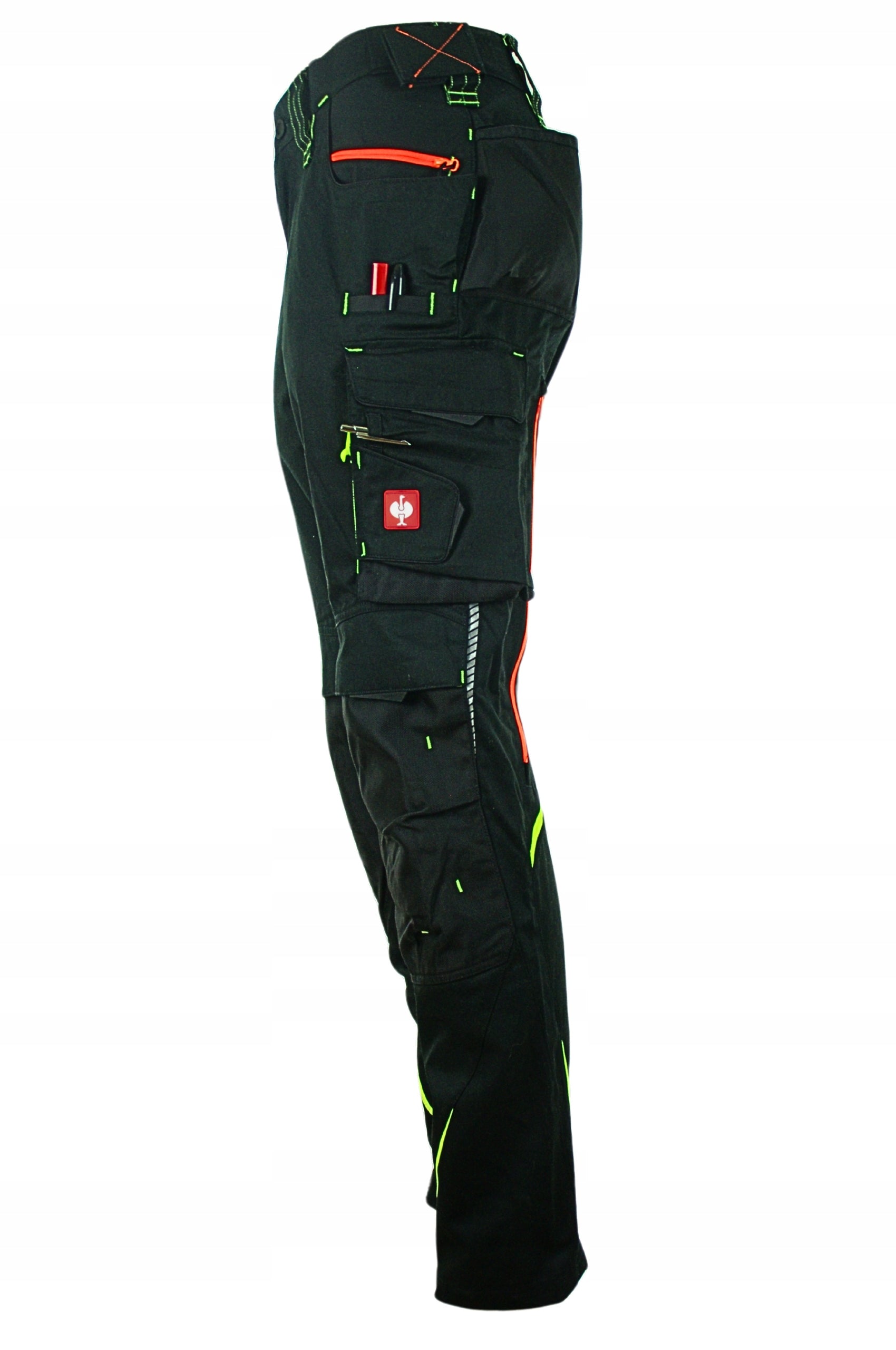 STRAUSS PREMIUM 65511 Men's Work Pants Black and Yellow Ventilation Manufacturer code Spodnie robocze męskie monterskie Strauss