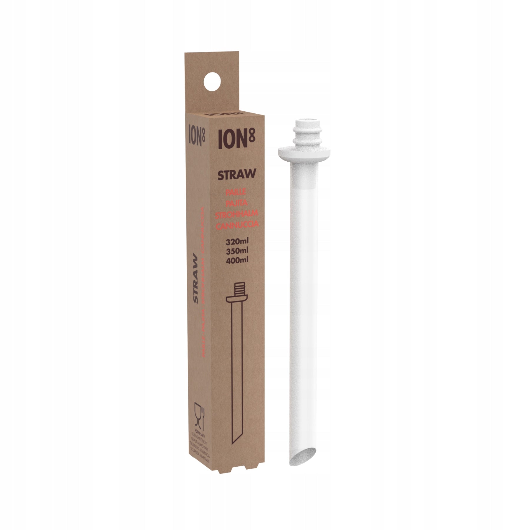 STRAW REPLACEMENT TUBE SPARE ACCESSORIES FOR WATER BOTTLES ION8 : 0,32 0,35 0,4 L