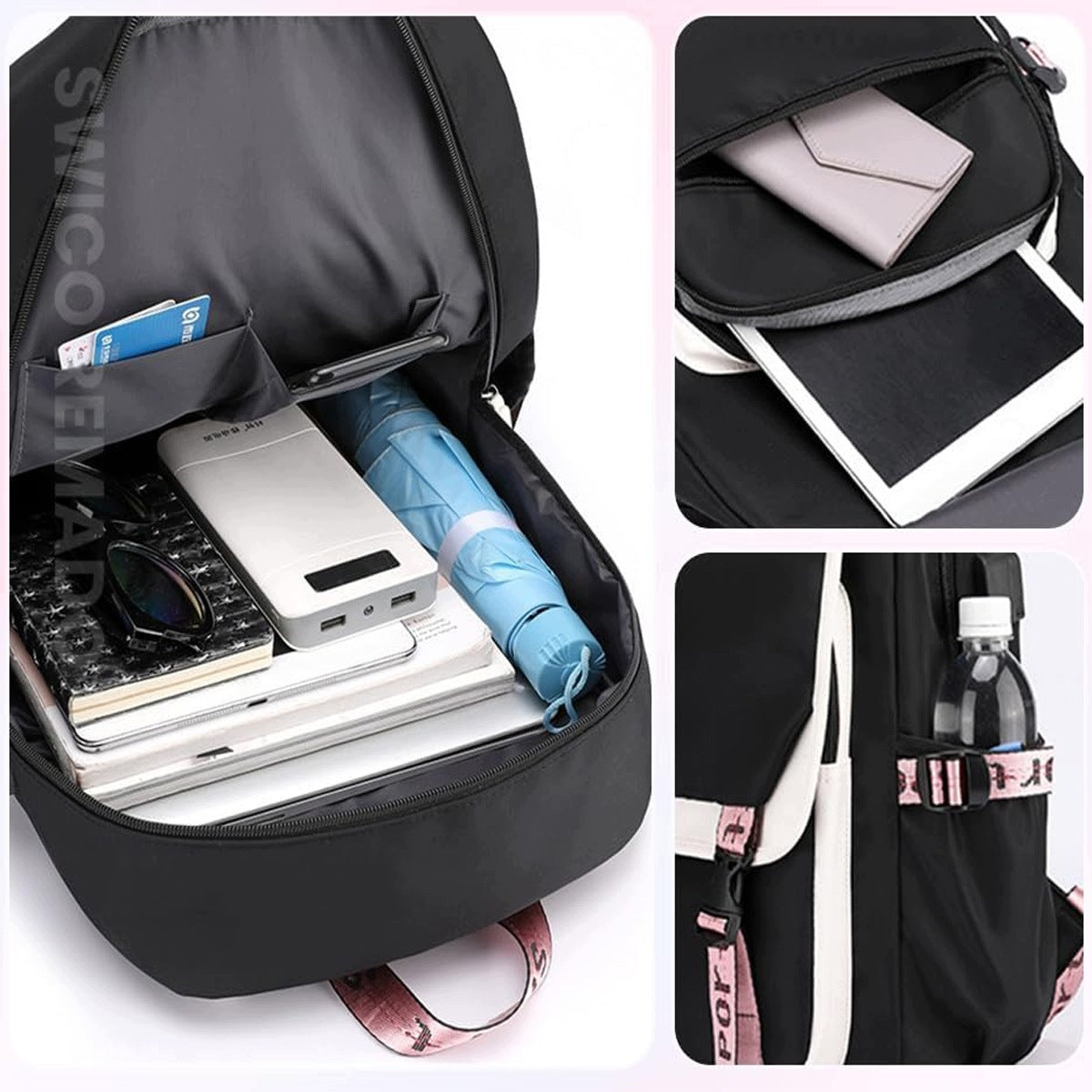 STRAY KIDS PLECAK SZKOLNY ZESTAW 3W1 NA LAPTOPA WIELE PRZEGRÓD SASZETKA Manufacturer code D021-MC-01