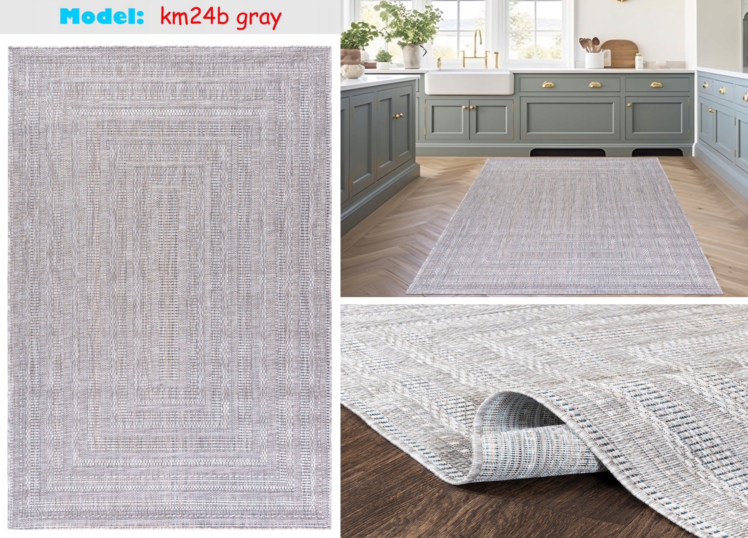 STRING CARPET 120x170 FLAT WOVEN SISAL DURABLE Universal Kitchen Terrace Length 170 cm