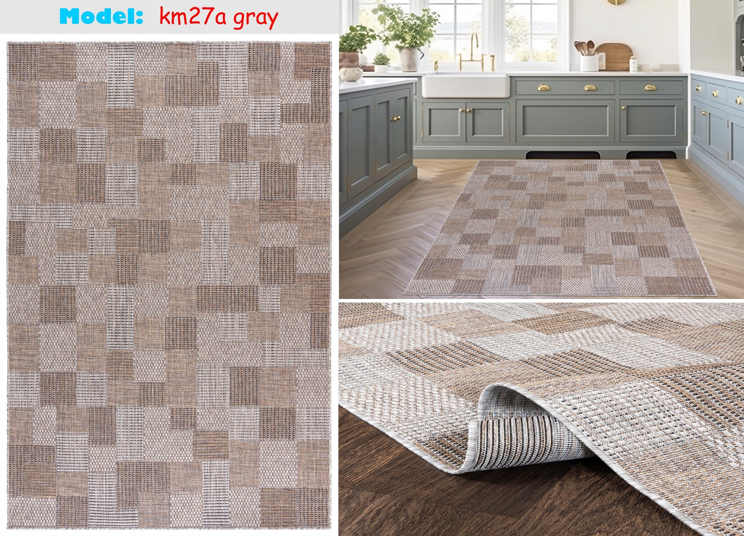 STRING CARPET 120x170 FLAT WOVEN SISAL DURABLE Universal Kitchen Terrace Thickness 6 mm