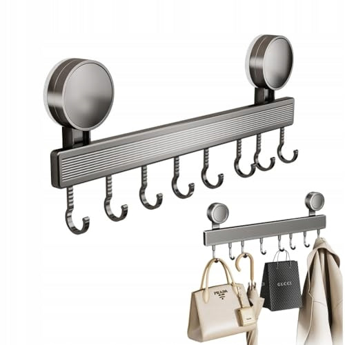 STRIP WITH HOOKS FOR KITCHEN SELF-ADHESIVE 40 CM ALUMINUM 8 PCS METAL Brand no brand