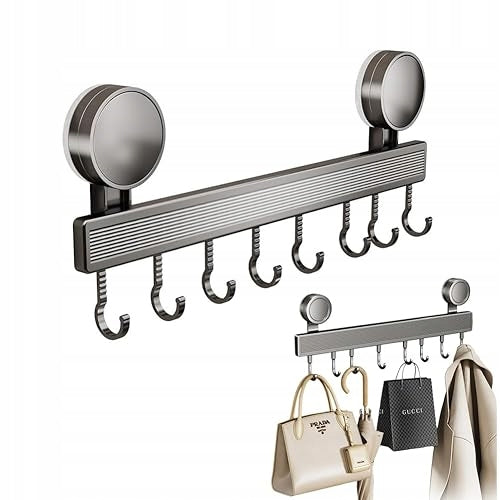 STRIP WITH HOOKS FOR KITCHEN SELF-ADHESIVE 40 CM ALUMINUM 8 PCS METAL
