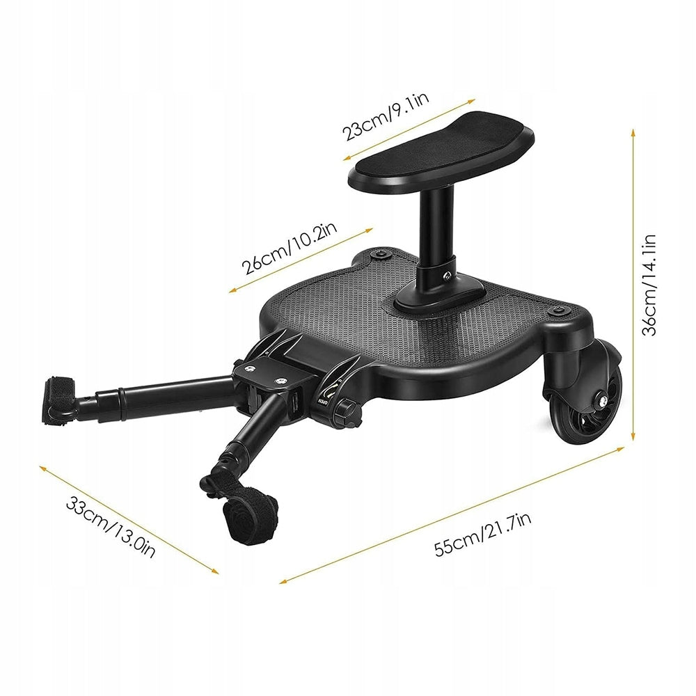 STROLLER ATTACHMENT WITH CHILD SEAT BLACK UNIVERSAL Brand no brand