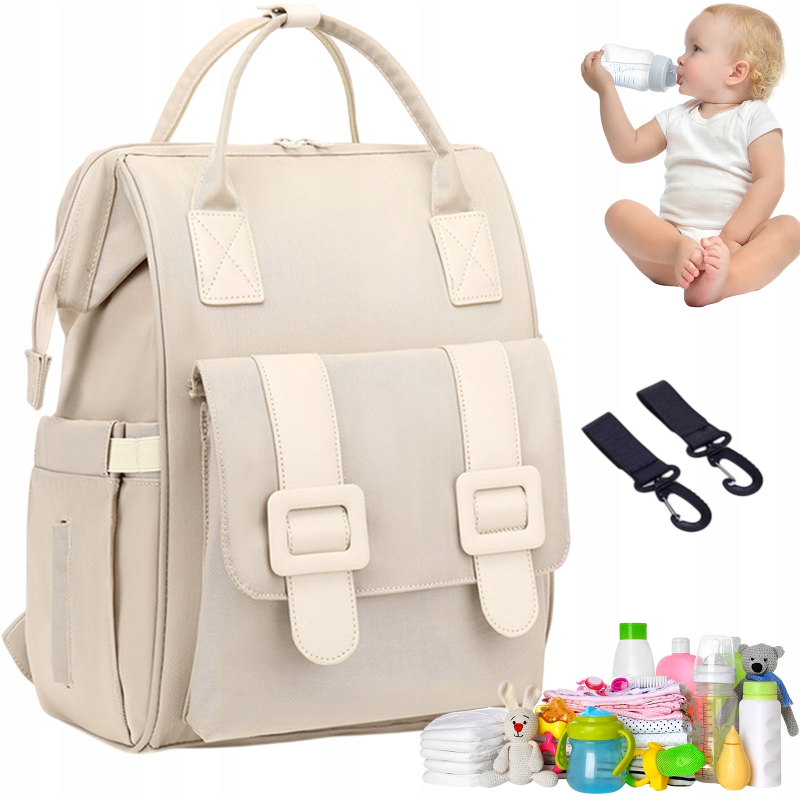 STROLLER BAG BACKPACK FOR MOM LARGE LIGHTWEIGHT DIAPER BAG AND AKCESORIA