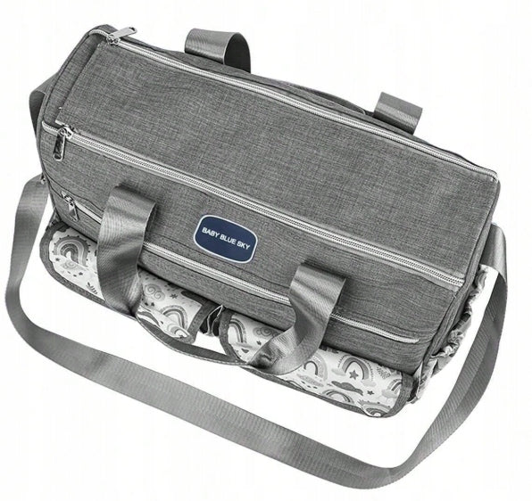 STROLLER BAG FOR MOM WALKING COMPARTMENT ORGANIZER GREY 40 x 20 CM Height 33 cm