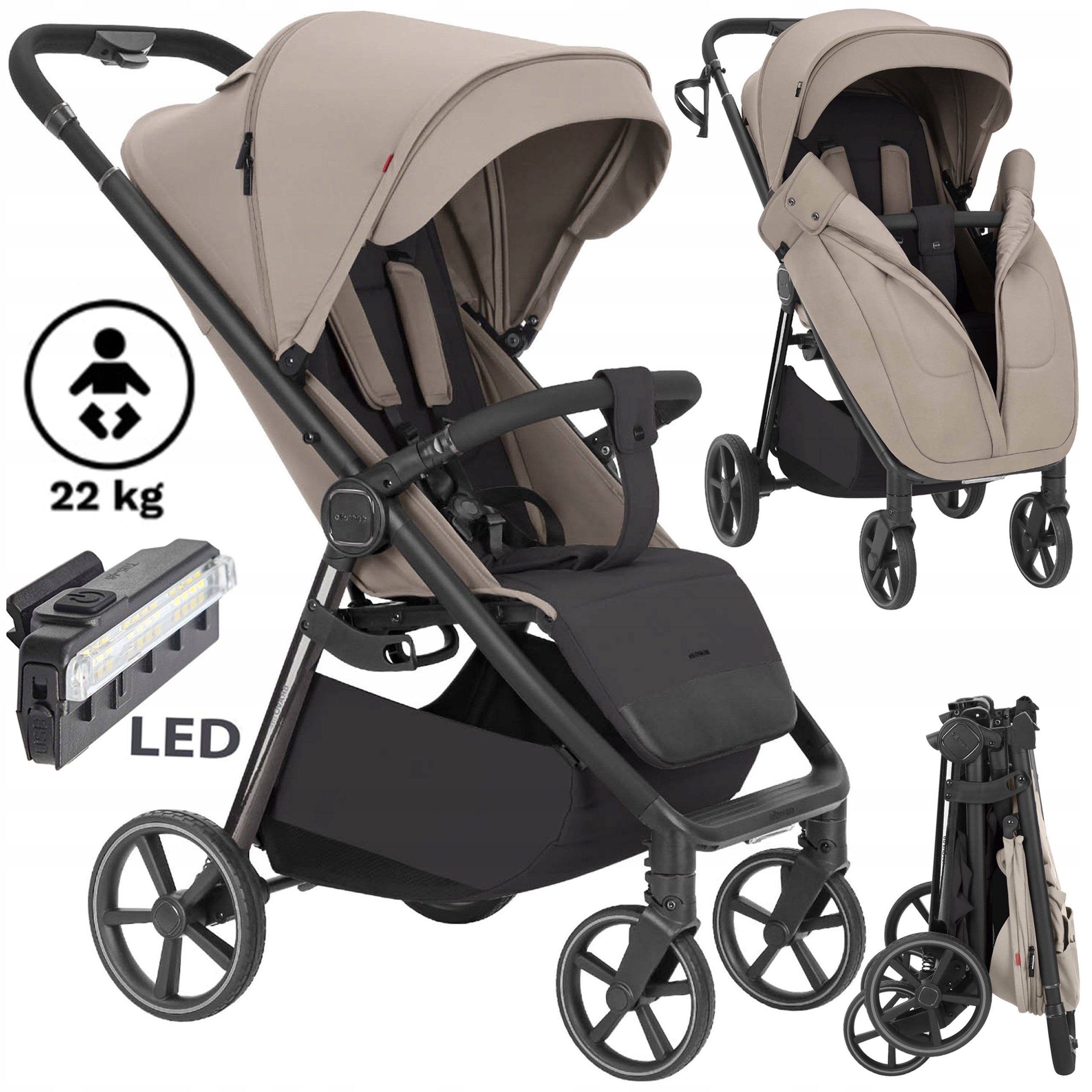 STROLLER Carrello BRAVO Lite ACCESSORIES LED LAMP 0-22 KG