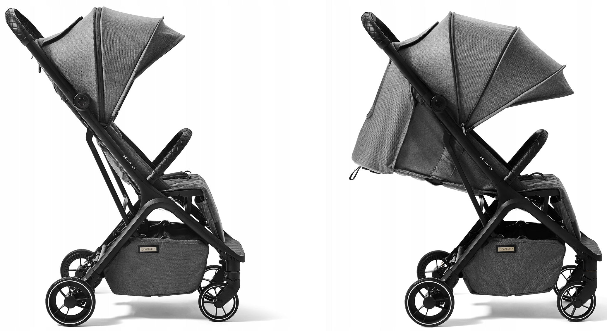 STROLLER FUTURE DESIGN X-RAY MOSQUITO NET FILM STEEL GRAPHITE Color shades of gray and silver