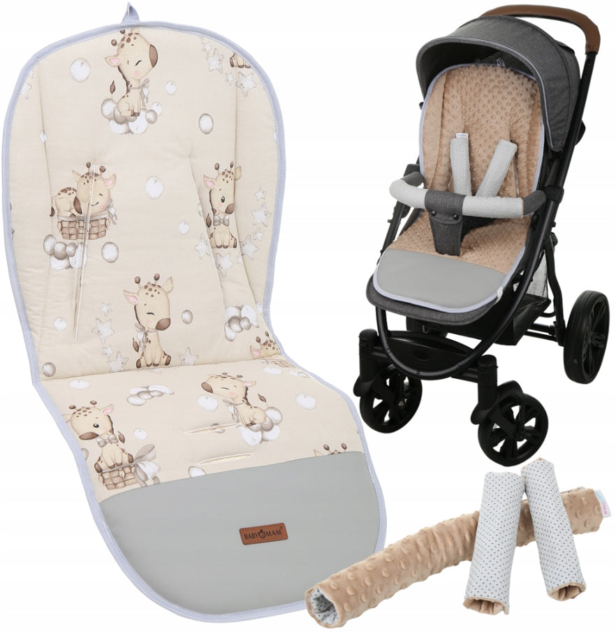 STROLLER INSERT + BELT PROTECTOR HEADBAND UNIVERSAL SET BABYMAM