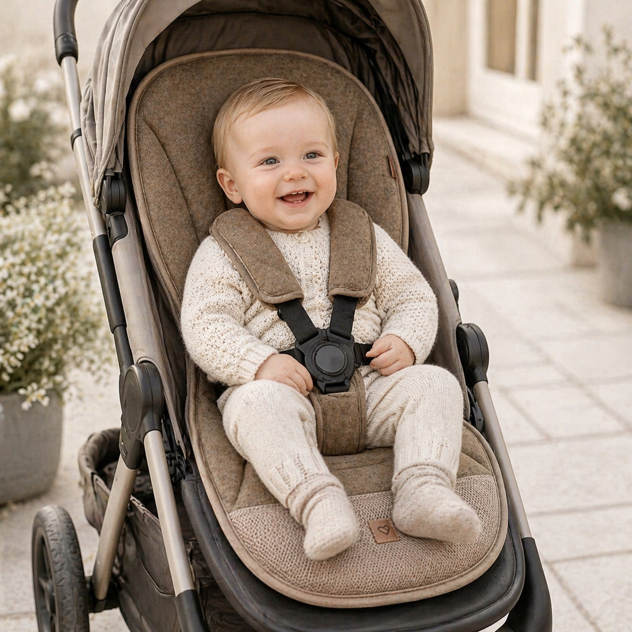 STROLLER INSERT BREATHABLE WOOL UNIVERSAL BROWN ZAFFIRO Packaging status original