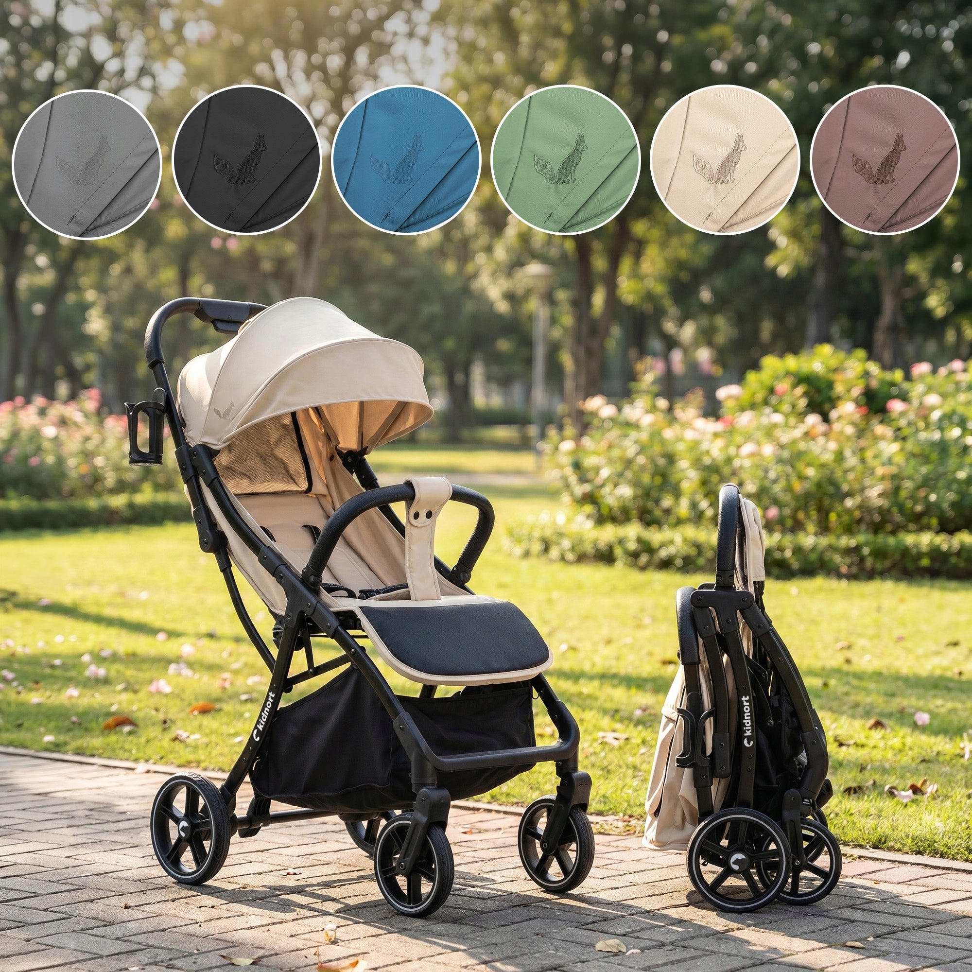 STROLLER UP TO 22KG ACCESSORIES HANDHELD STROLLER Fjällräv beige Packaging status original
