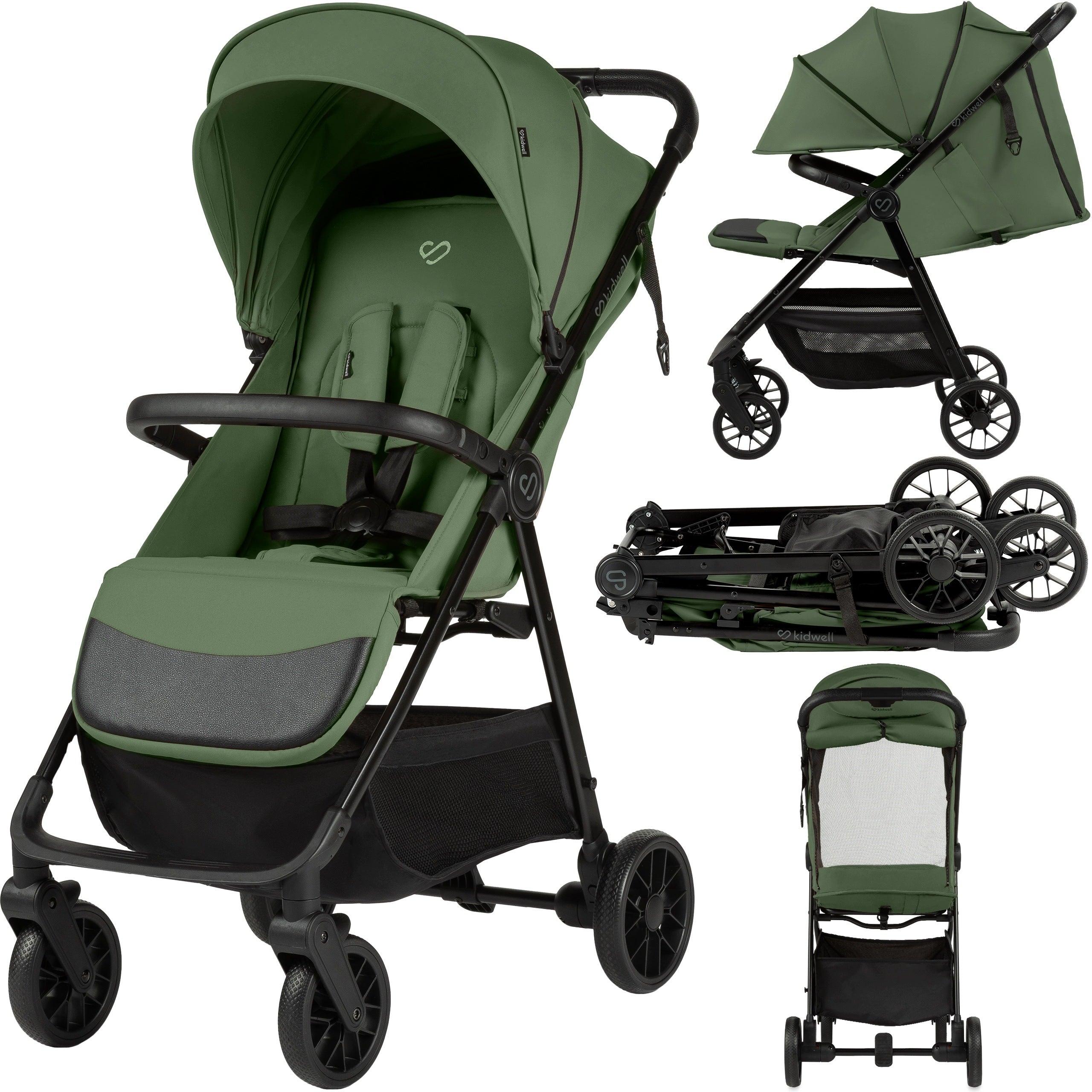 STROLLER lightweight folding STROLLER up to 22kg Kidwell Tevo GREEN