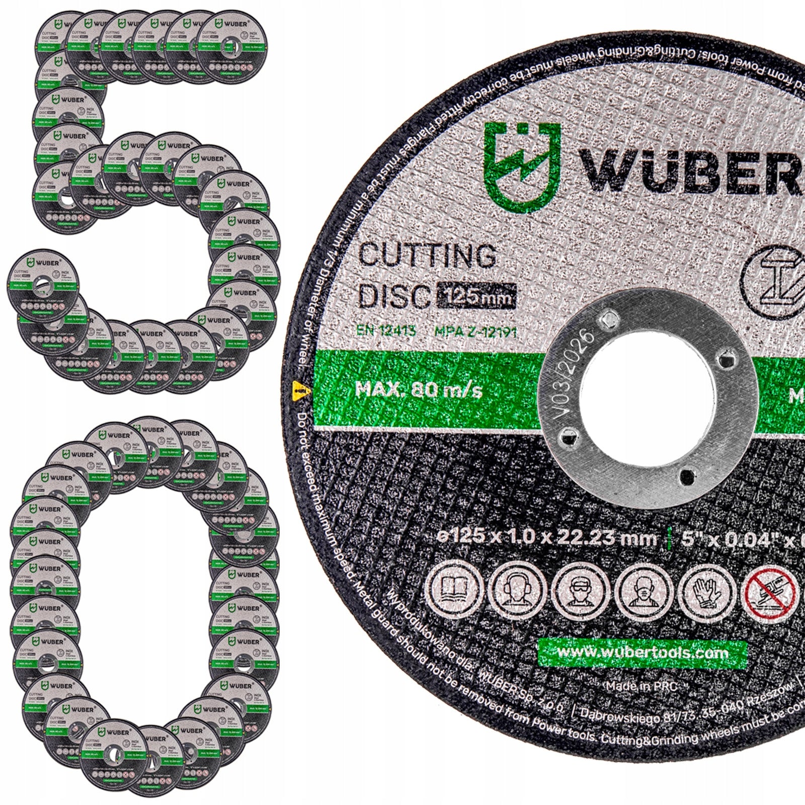 STRONG 50 METAL CUTTING DISCS FLEX STEEL SET 125x1,0MM FOR GRINDER