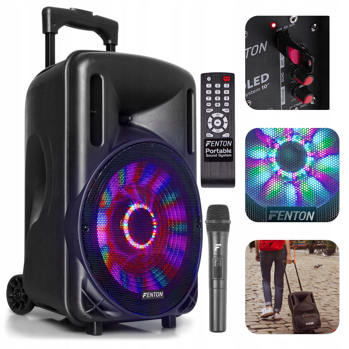 STRONG ACTIVE SPEAKER PORTABLE BLUETOOTH SPEAKER WIRELESS MICROPHONE