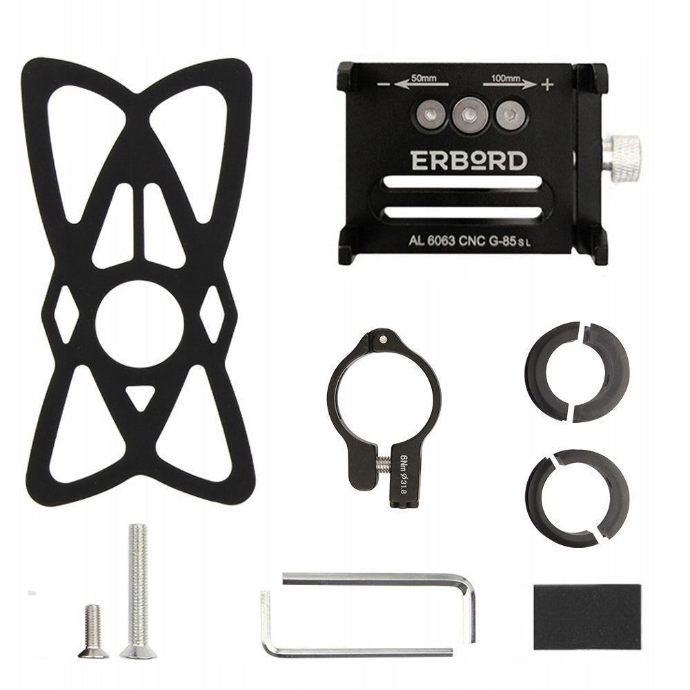 STRONG ALUMINUM BICYCLE PHONE HOLDER MOTORCYCLE HANDLEBAR SCOOTER Packaging status original