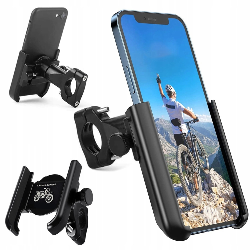 STRONG ALUMINUM BICYCLE PHONE HOLDER MOTORCYCLE HANDLEBAR SCOOTER