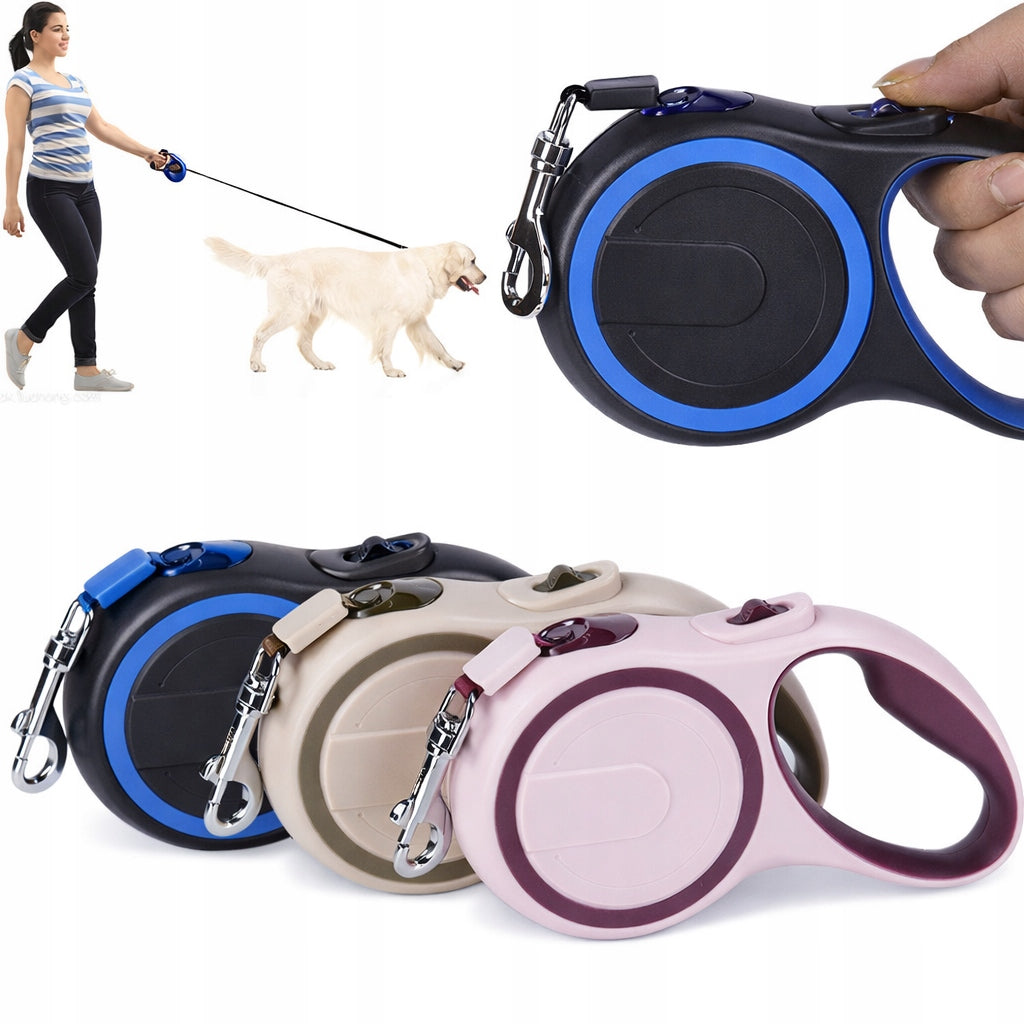 STRONG AUTOMATIC LEASH FOR DOG 15KG / LOCK TAPE 5 METERS Packaging status original