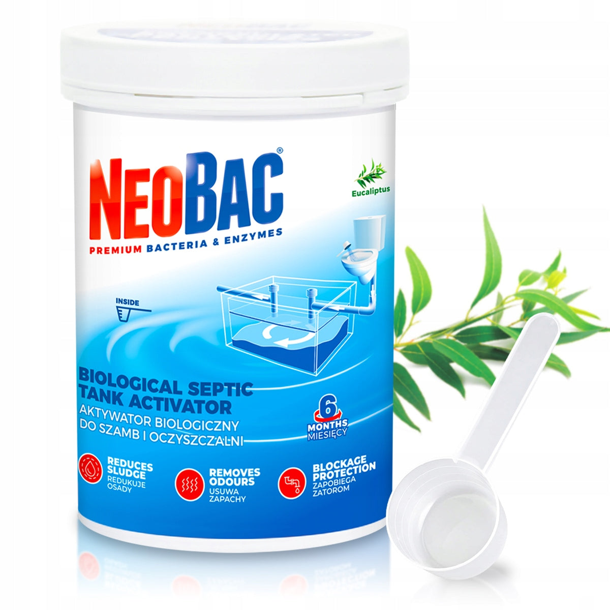 STRONG BACTERIA FOR SEPTIC TANK TREATMENT PLANT WITH DRAINAGE NeoBac REMOVES ODOR YEAR Manufacturer code 5906395528028