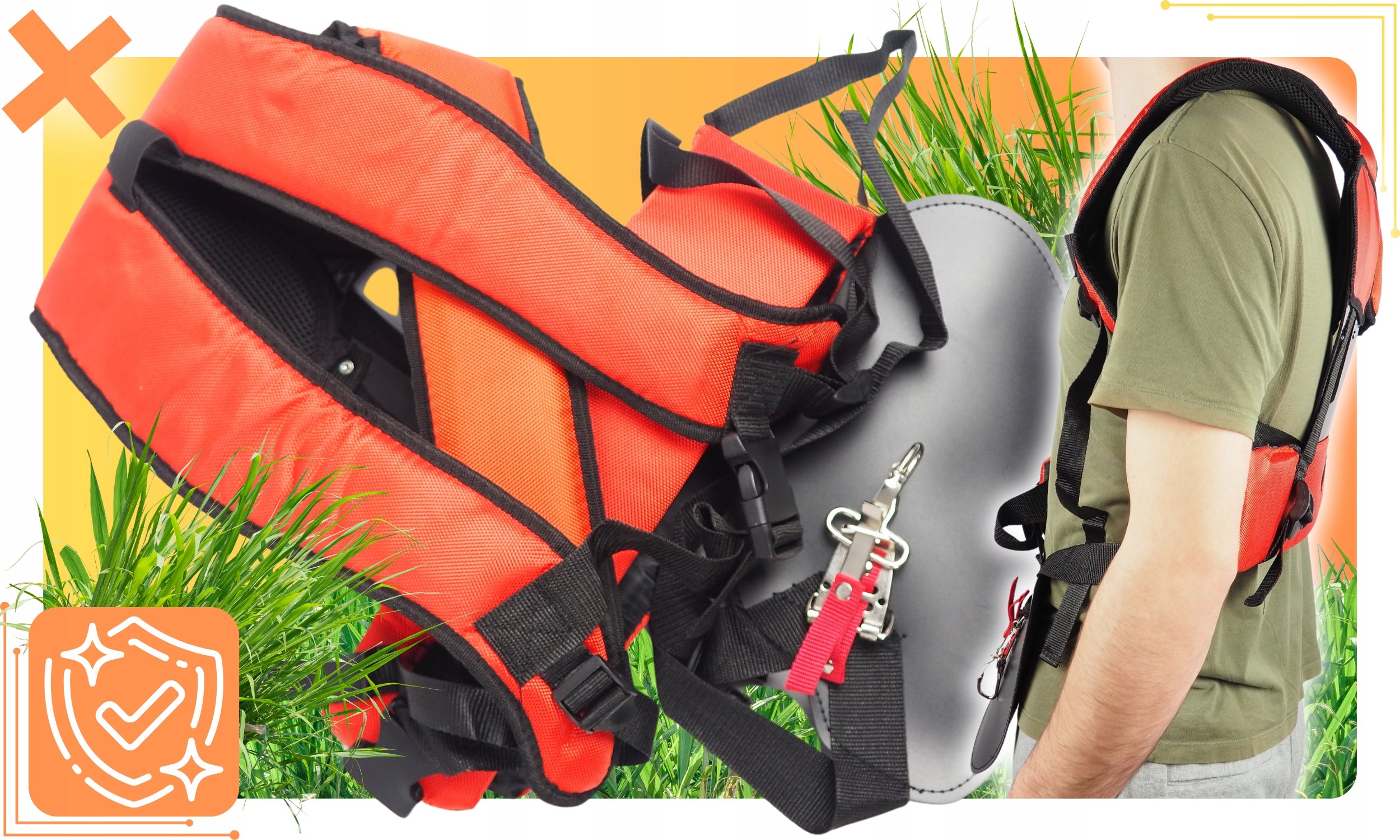 STRONG BEST BRACES FOR COMBUSTION SCYTHE TRIMMER KOS + ADJUSTABLE Manufacturer code SZELKI DO KOSY SPALINOWEJ SZELKI DO KOSZENIA