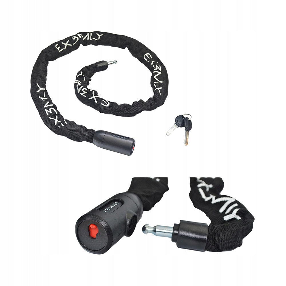 STRONG BICYCLE CLASP FOR SCOOTER CHAIN KEY LOCK EX3MLY Manufacturer code TY759 black