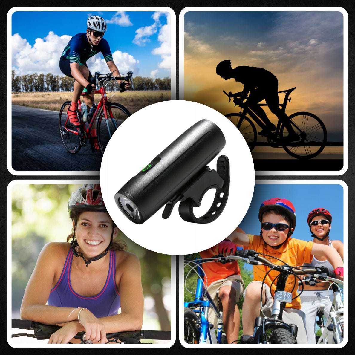 STRONG BICYCLE LIGHT FRONT LED 400LM FLASHLIGHT 2000MAH FOR BIKE Brand MEMFLOW