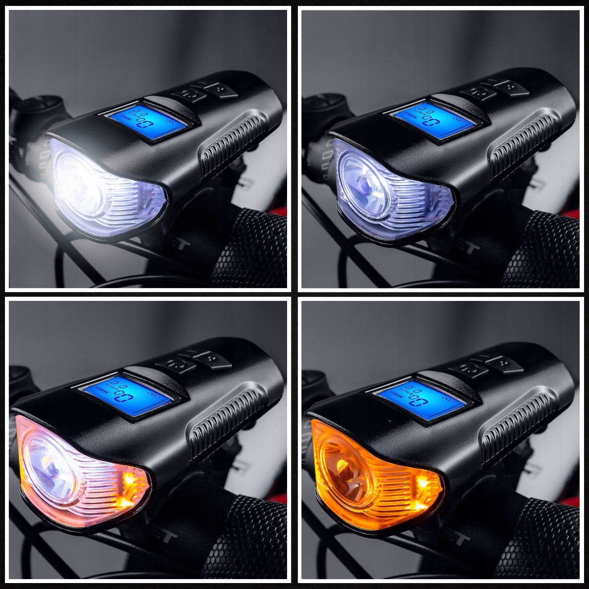 STRONG BICYCLE LIGHT FRONT REAR LED COUNTER LOUD BELL BATTERY EAN (GTIN) 5907745916953