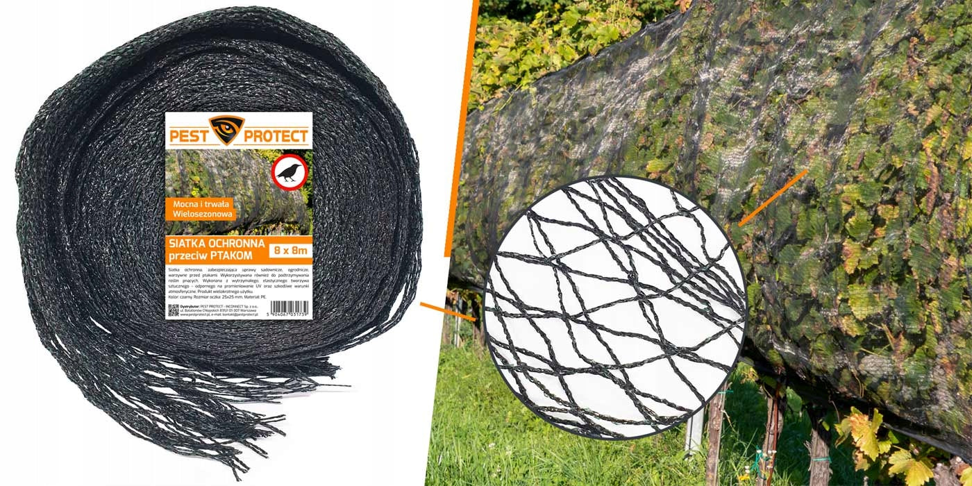 STRONG BIRD NET STARLINGS AGAINST BIRDS 8x8m Kind mesh