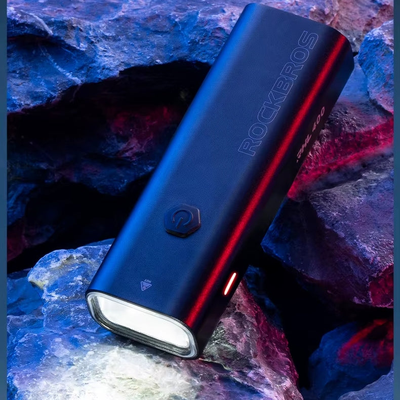STRONG BRIGHT LIGHT BICYCLE LAMP FRONT FLASHLIGHT 400 LUMENS IPX6 TYPE C Light beam 400 lm