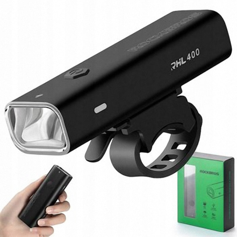 STRONG BRIGHT LIGHT BICYCLE LAMP FRONT FLASHLIGHT 400 LUMENS IPX6 TYPE C
