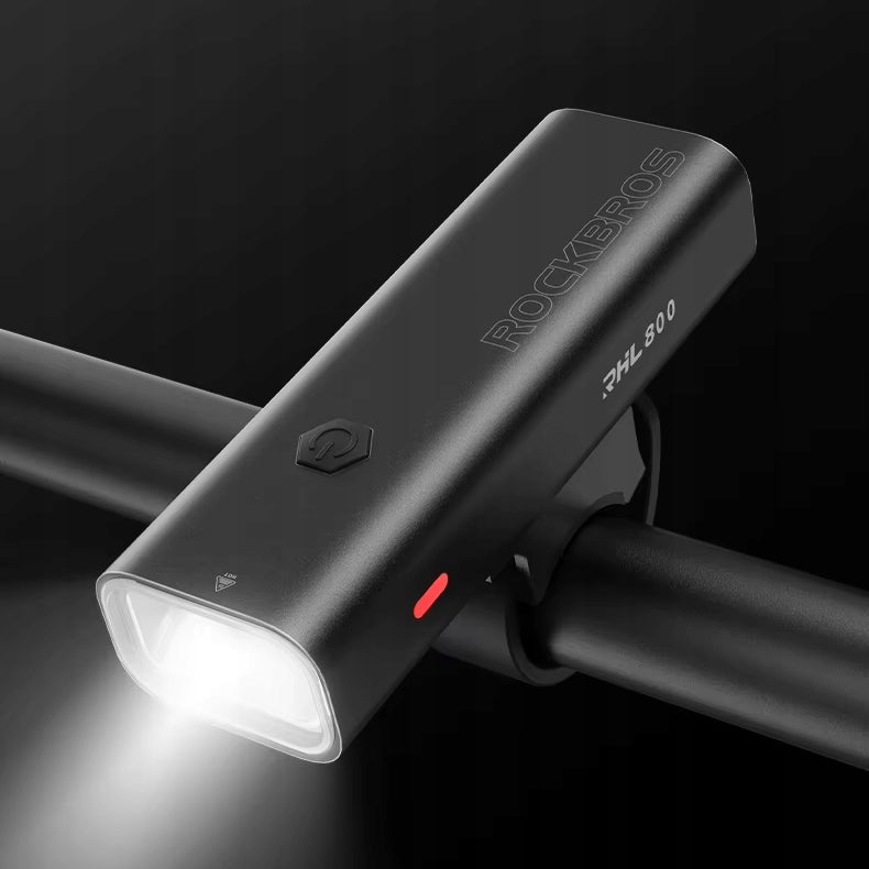 STRONG BRIGHT LIGHT BICYCLE LAMP FRONT FLASHLIGHT 800 LUMENS IPX6 TYPE C Manufacturer code MOCNA JASNA LAMPKA ROWEROWA PRZEDNIA IPX6