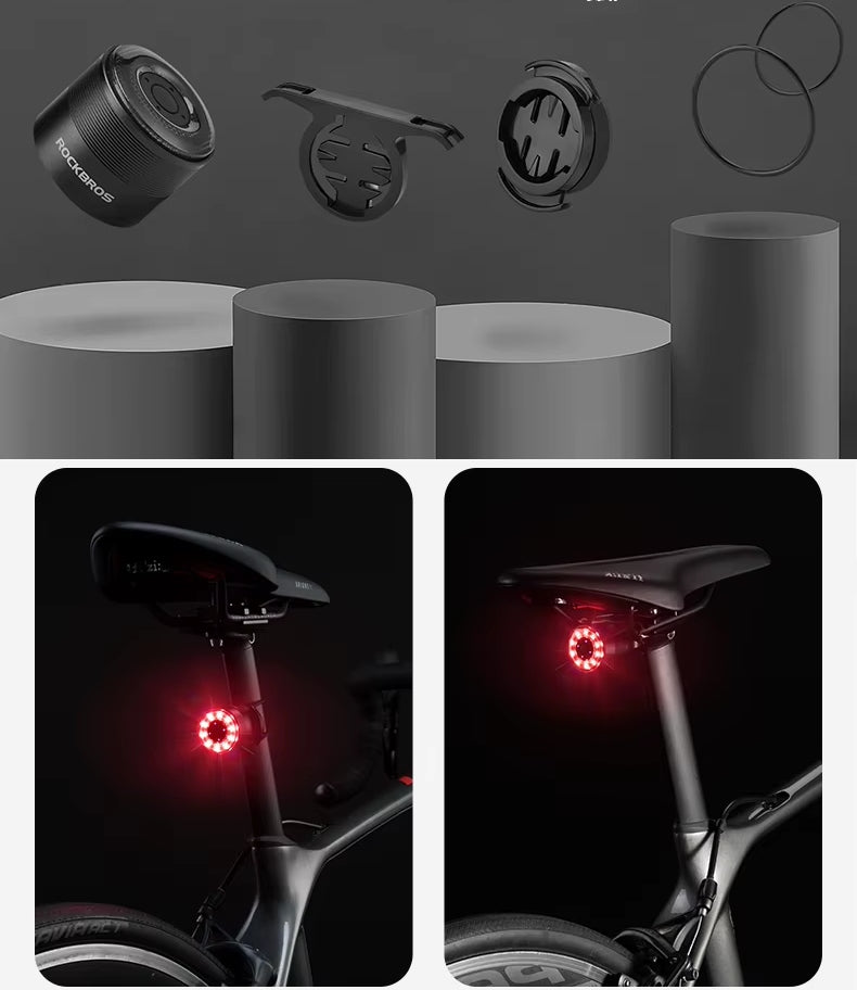 STRONG BRIGHT REAR BICYCLE LIGHT UNDER SADDLE 7 COLORS BATTERY 300mAh Kind rear-facing