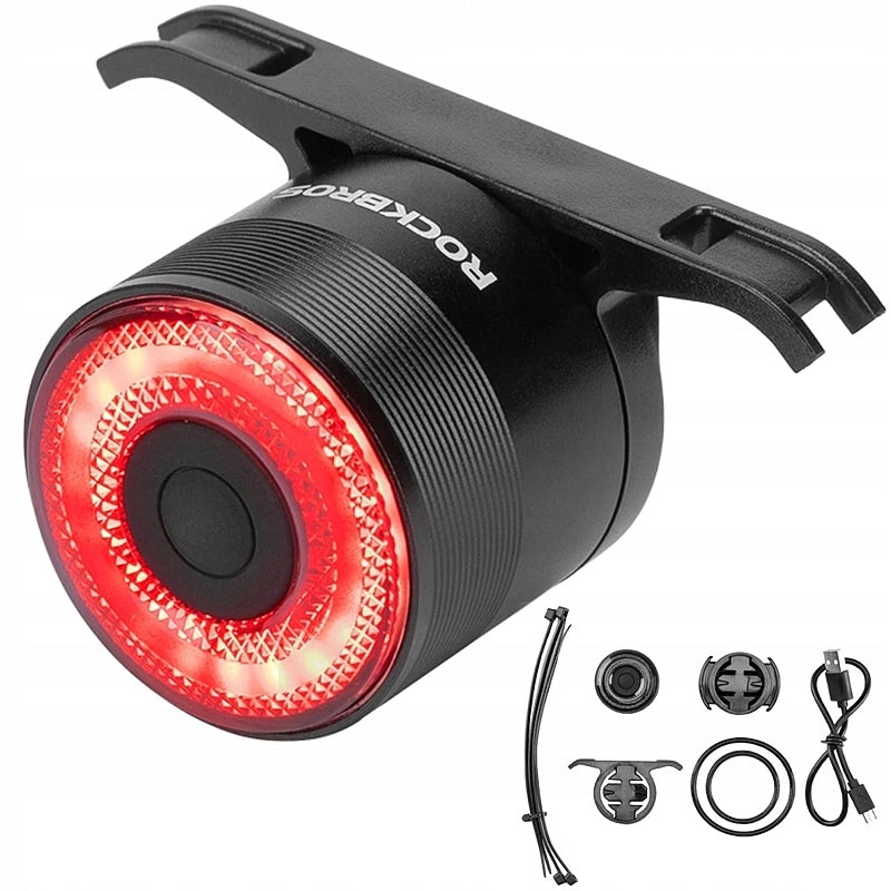 STRONG BRIGHT REAR BICYCLE LIGHT WITH DUSK STOP BRAKE SENSOR