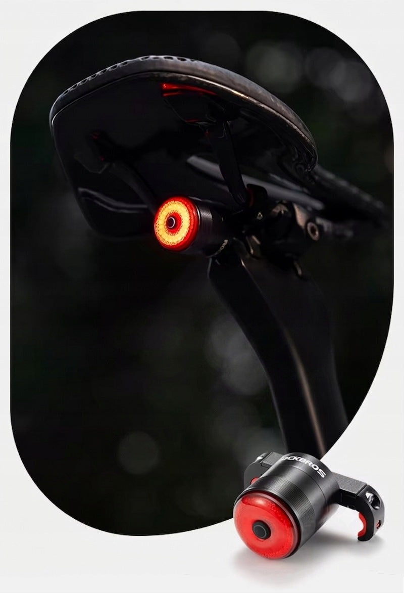STRONG BRIGHT REAR BICYCLE LIGHT WITH START STOP BRAKE SENSOR Manufacturer code MOCNA JASNA LAMPKA ROWEROWA TYLNA SMART