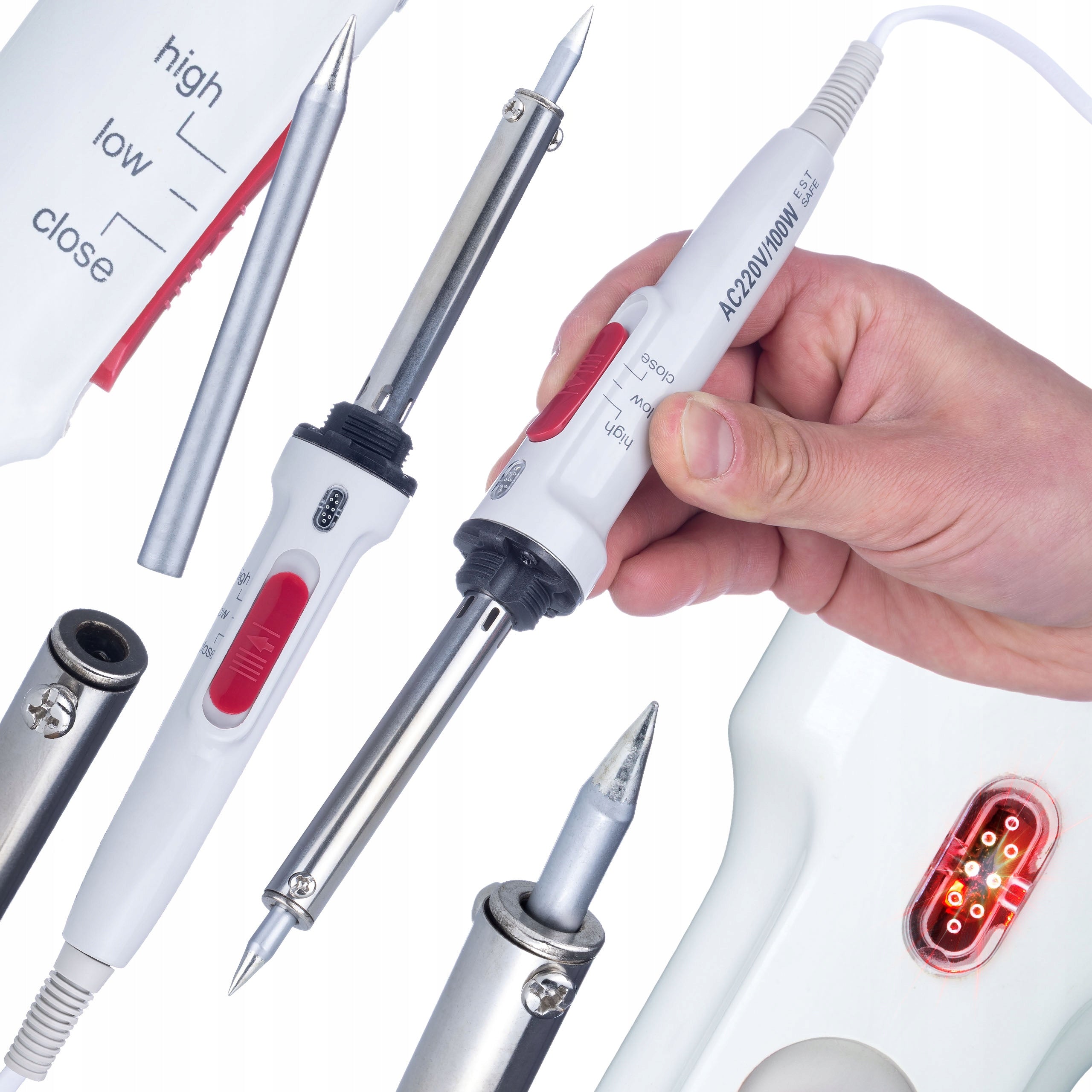 STRONG CONVENIENT 100W ELECTRIC SOLDERING IRON WITH LOW/HIGH POWER SWITCH