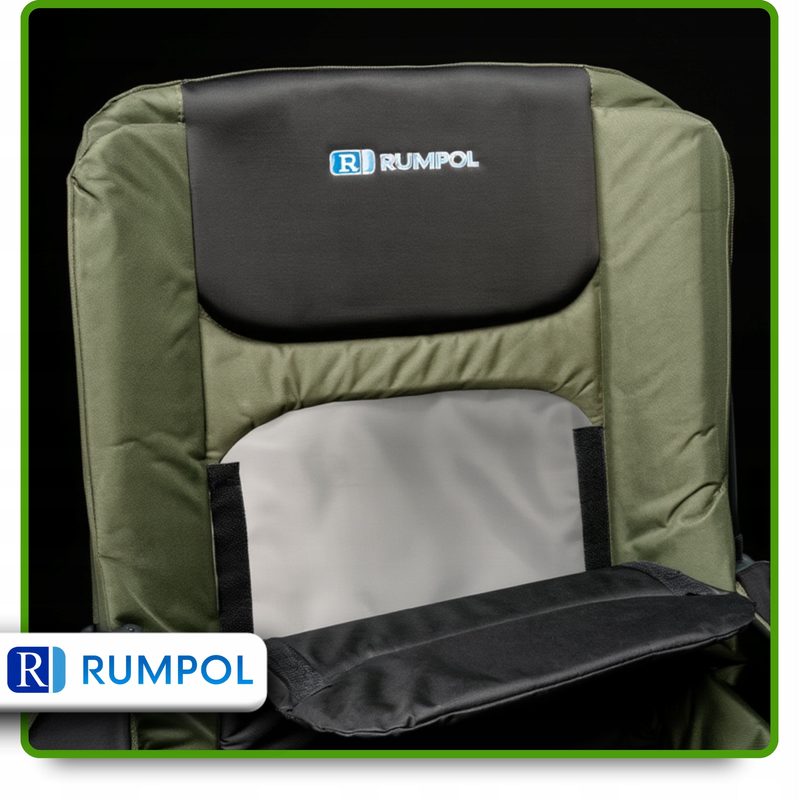 STRONG FISHING CHAIR RUMPOL ADJUSTABLE BACKREST UP TO 160KG KNIFE BAG 210018 Brand Rumpol