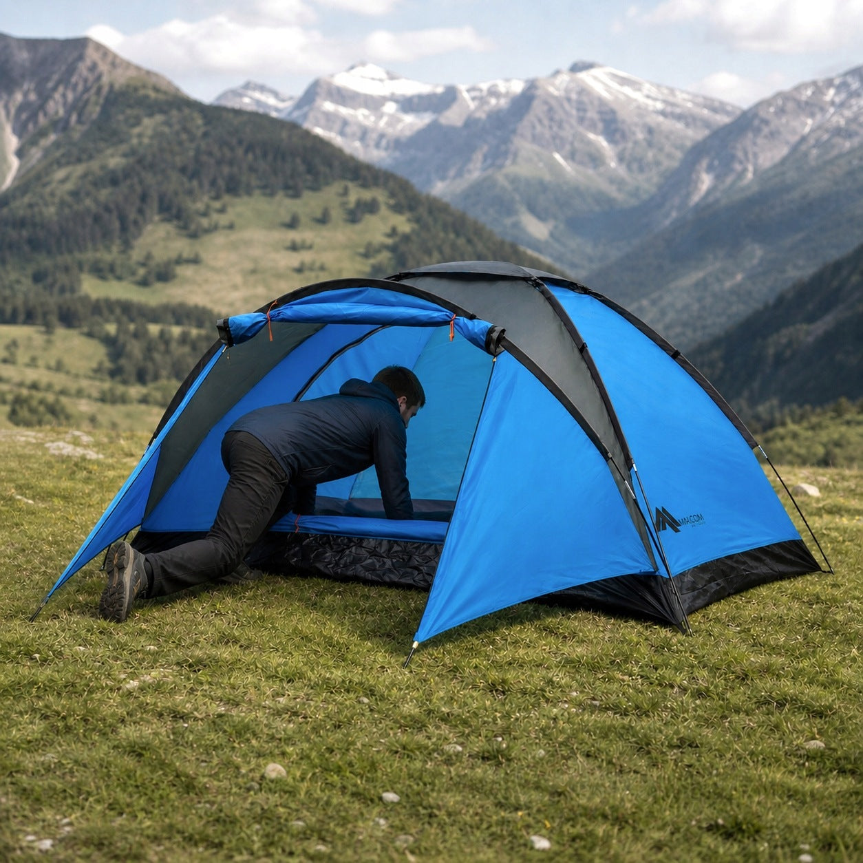 STRONG GARDEN TENT HIKING CAMPING 6-PERSON IGLO 240x290cm XXL Packaging status original