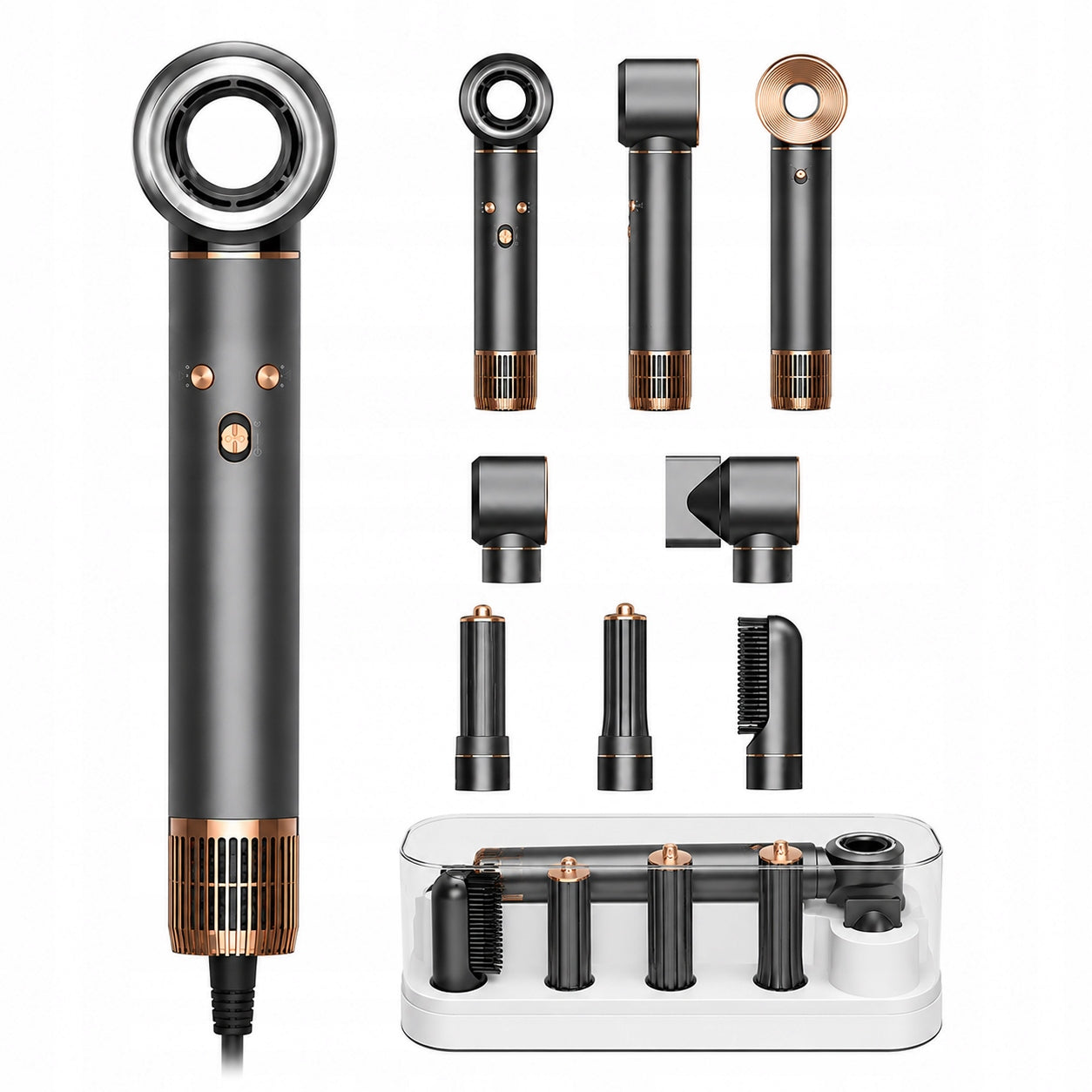 STRONG HAIR DRYER CURLING IRON 5IN1 3 SPEED WITH IONIZATION 1300W ADJUSTMENT